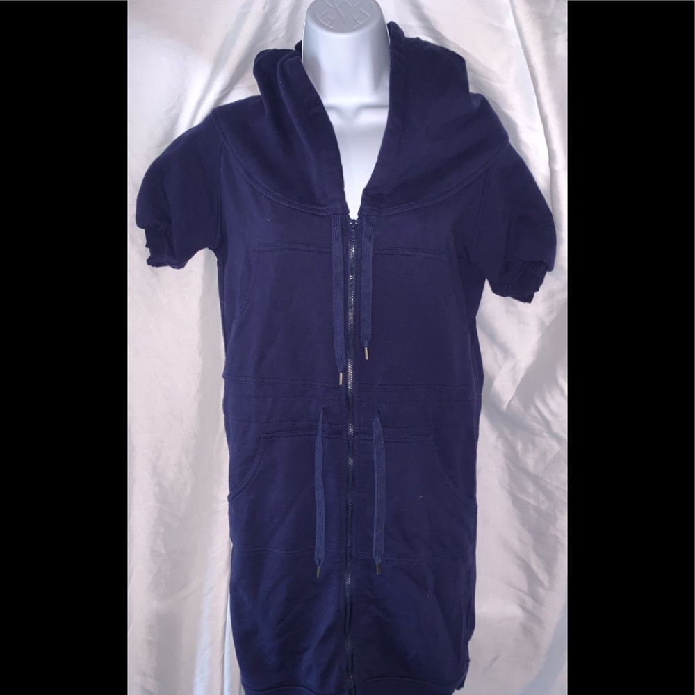 Norma Kamali hooded zip sweatshirt
